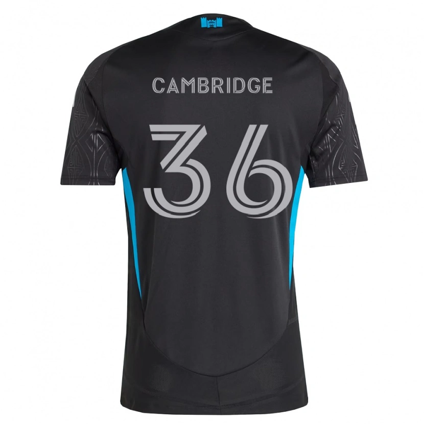 Danxen Kinder Brandon Cambridge #36 Schwarz Weiß Himmelblau Auswärtstrikot Trikot 2026/27 T-Shirt Österreich
