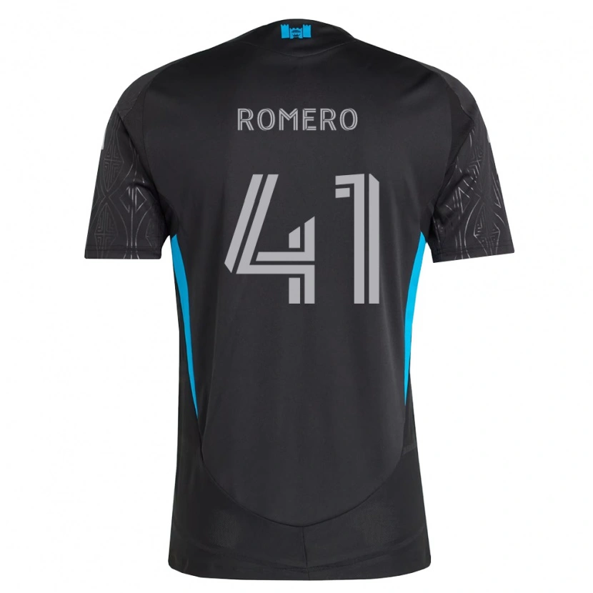 Danxen Kinder Brian Romero #41 Schwarz Weiß Himmelblau Auswärtstrikot Trikot 2026/27 T-Shirt Österreich