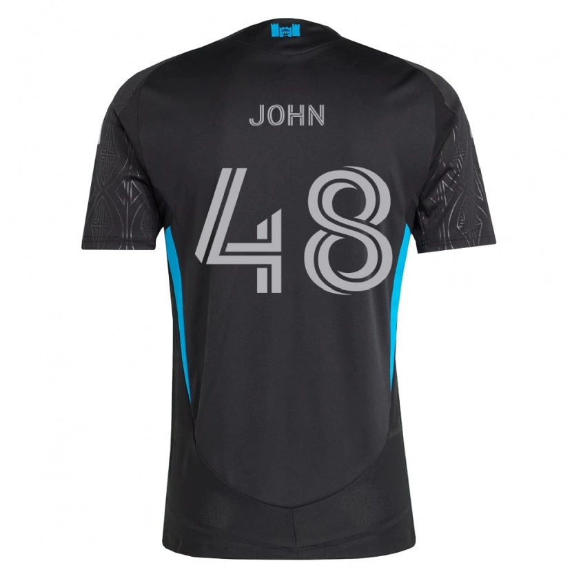 Danxen Kinder Aron John #48 Schwarz Weiß Himmelblau Auswärtstrikot Trikot 2026/27 T-Shirt Österreich