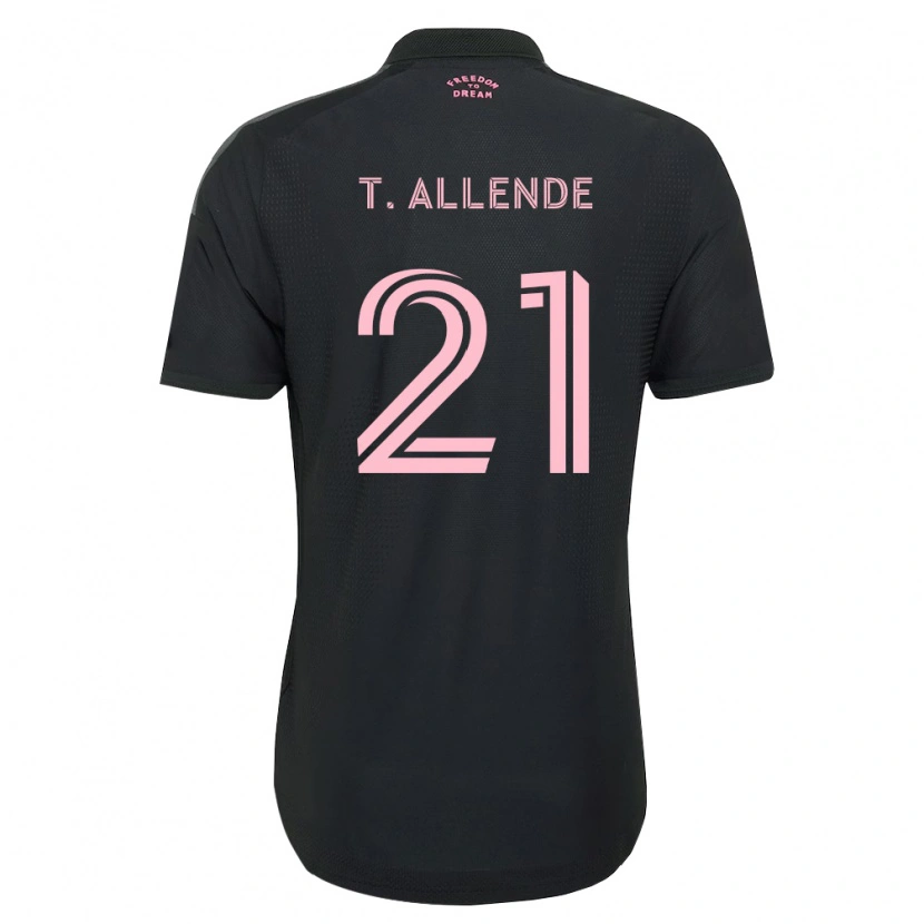 Danxen Kinder Tadeo Allende #21 Pink Schwarz Weiß Auswärtstrikot Trikot 2026/27 T-Shirt Österreich