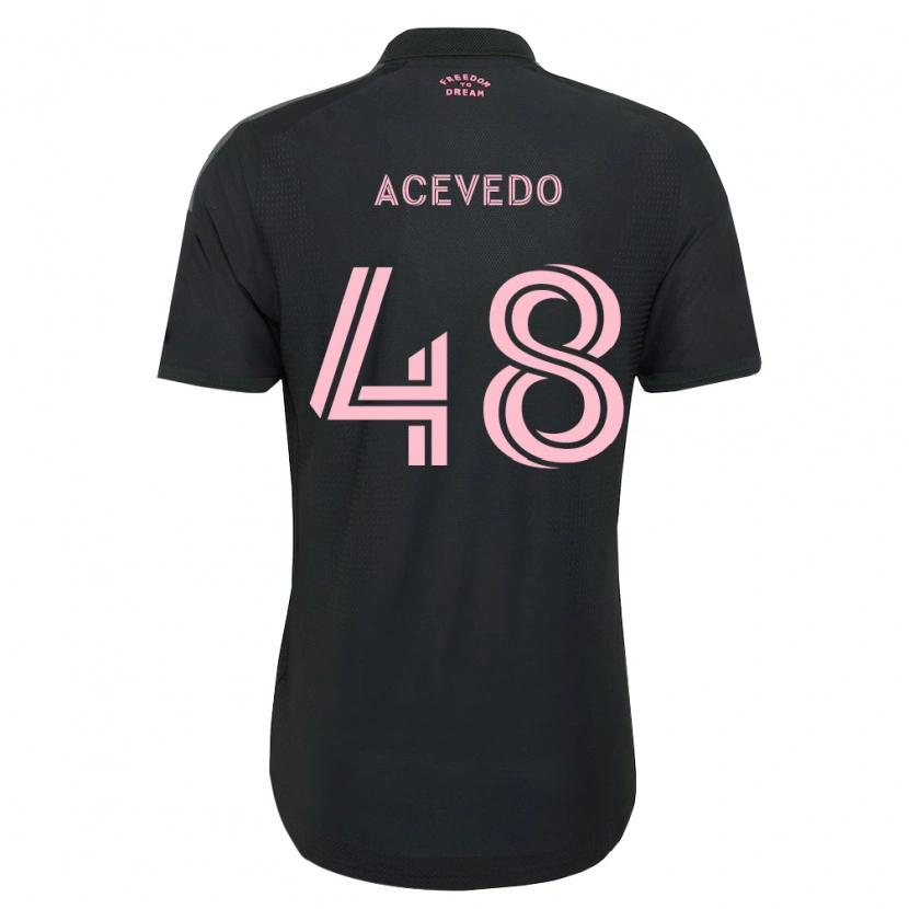 Danxen Kinder Matías Acevedo #48 Pink Schwarz Weiß Auswärtstrikot Trikot 2026/27 T-Shirt Österreich