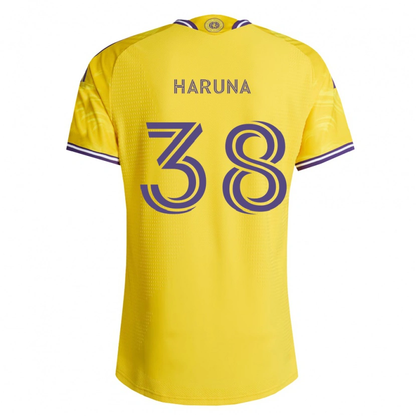 Danxen Kinder Issah Haruna #38 Gelb Violett Auswärtstrikot Trikot 2026/27 T-Shirt Österreich