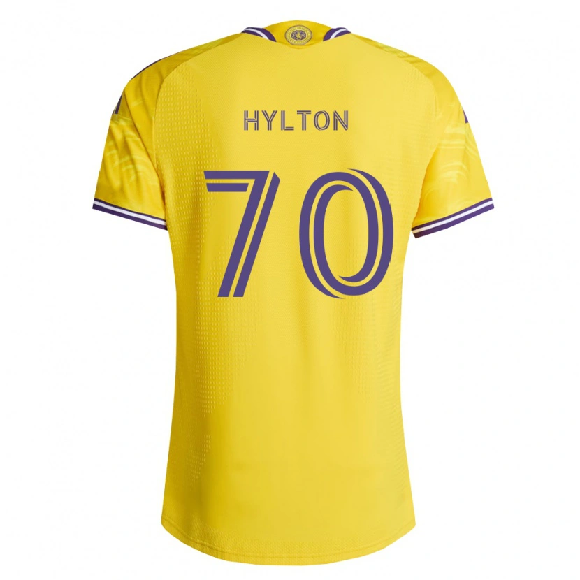 Danxen Kinder Justin Hylton #70 Gelb Violett Auswärtstrikot Trikot 2026/27 T-Shirt Österreich
