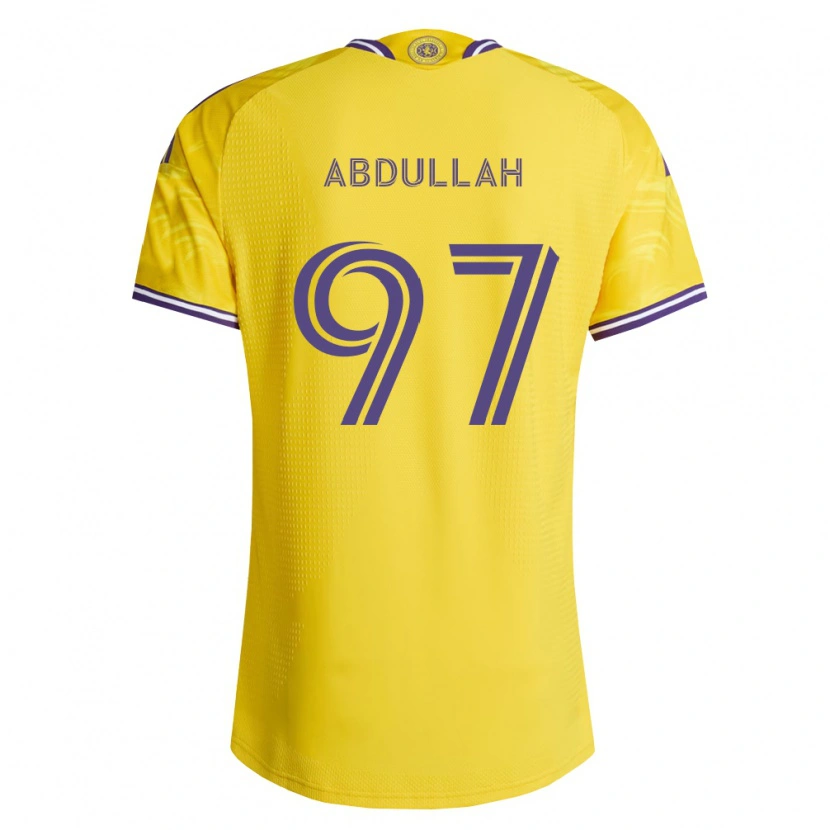 Danxen Kinder Majed Abdullah #97 Gelb Violett Auswärtstrikot Trikot 2026/27 T-Shirt Österreich