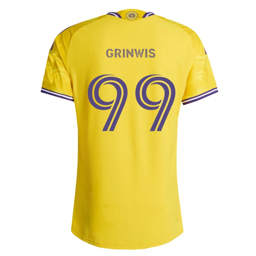 Danxen Kinder Adam Grinwis #99 Gelb Violett Auswärtstrikot Trikot 2026/27 T-Shirt Österreich