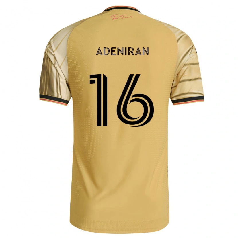 Danxen Kinder Samuel Adeniran #16 Braun Gelb Schwarz Auswärtstrikot Trikot 2026/27 T-Shirt Österreich
