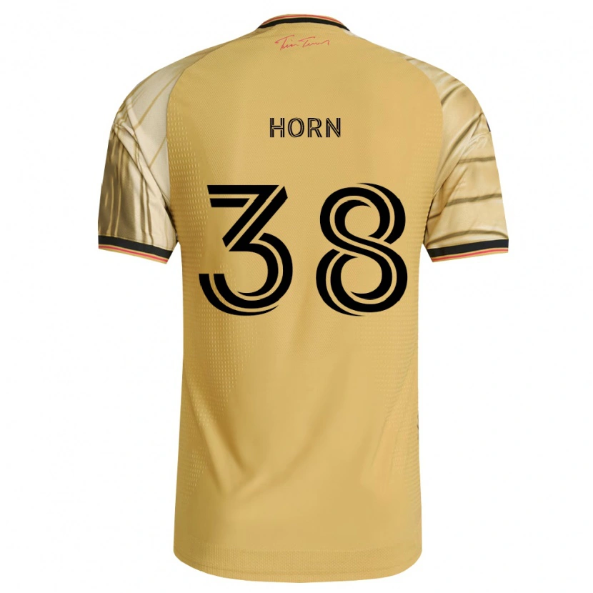 Danxen Kinder Jannes Horn #38 Braun Gelb Schwarz Auswärtstrikot Trikot 2026/27 T-Shirt Österreich