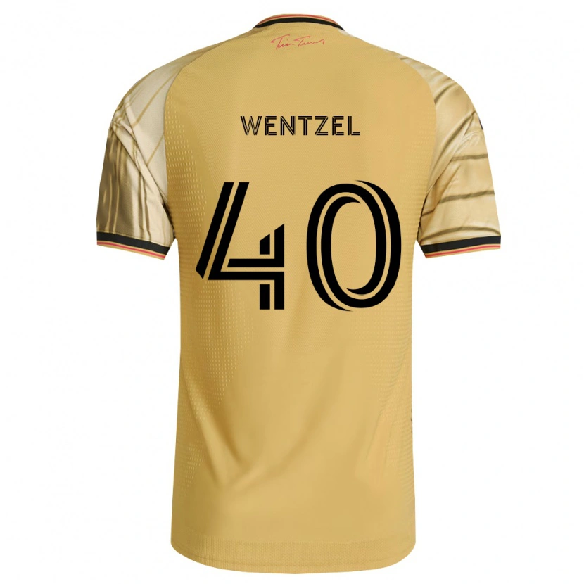 Danxen Kinder Michael Wentzel #40 Braun Gelb Schwarz Auswärtstrikot Trikot 2026/27 T-Shirt Österreich