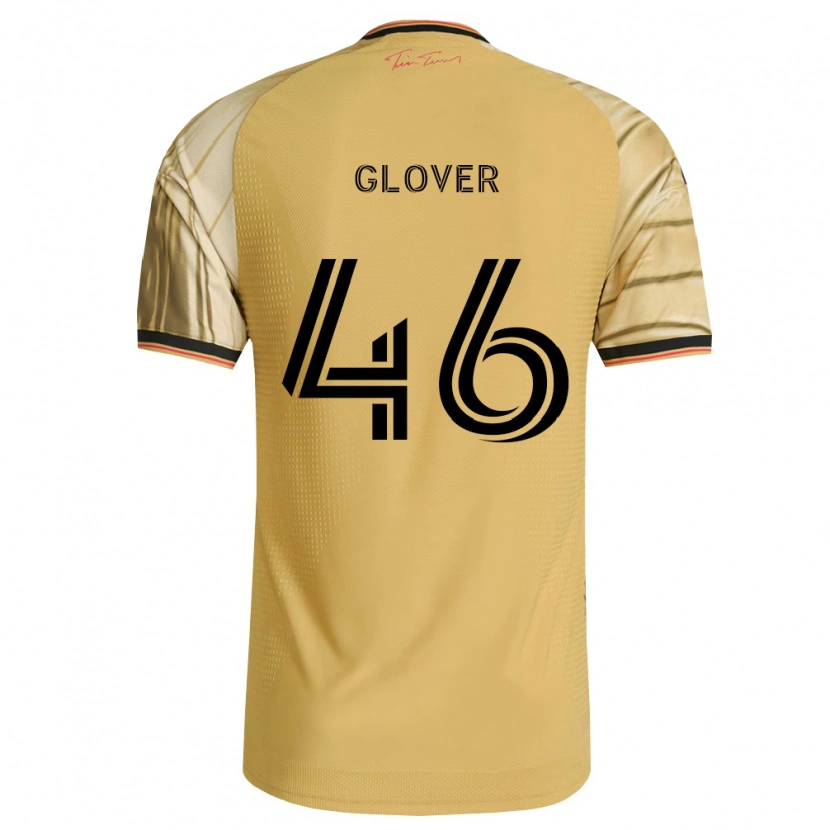 Danxen Kinder Caden Glover #46 Braun Gelb Schwarz Auswärtstrikot Trikot 2026/27 T-Shirt Österreich