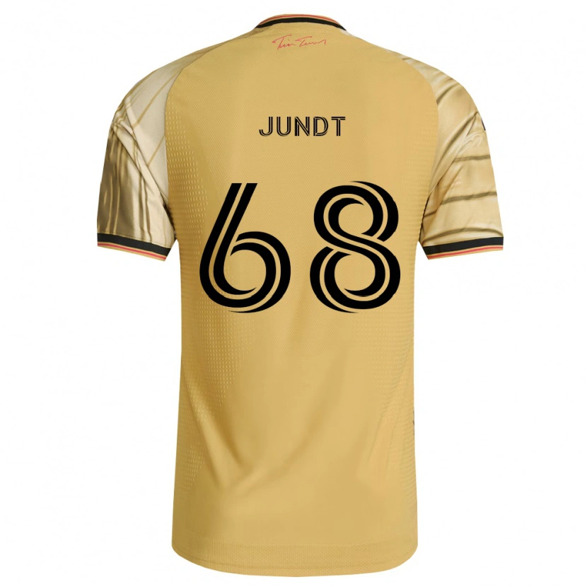 Danxen Kinder Alexander Jundt #68 Braun Gelb Schwarz Auswärtstrikot Trikot 2026/27 T-Shirt Österreich