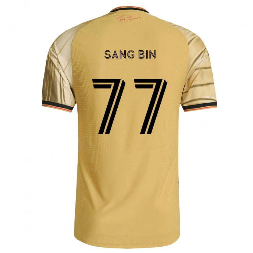 Danxen Kinder Sang-Bin Jeong #77 Braun Gelb Schwarz Auswärtstrikot Trikot 2026/27 T-Shirt Österreich