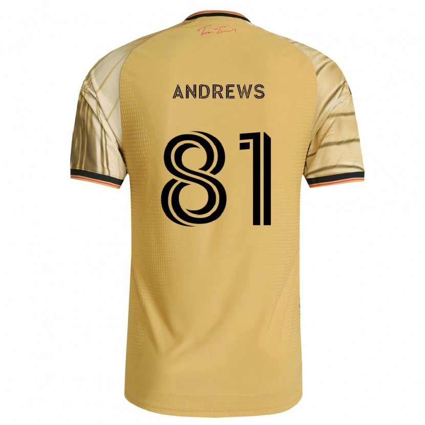 Danxen Kinder Joe Andrews #81 Braun Gelb Schwarz Auswärtstrikot Trikot 2026/27 T-Shirt Österreich