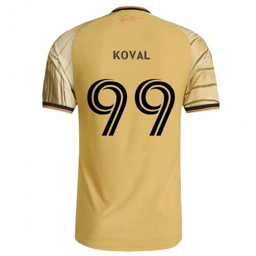 Danxen Kinder Stanislav Koval #99 Braun Gelb Schwarz Auswärtstrikot Trikot 2026/27 T-Shirt Österreich