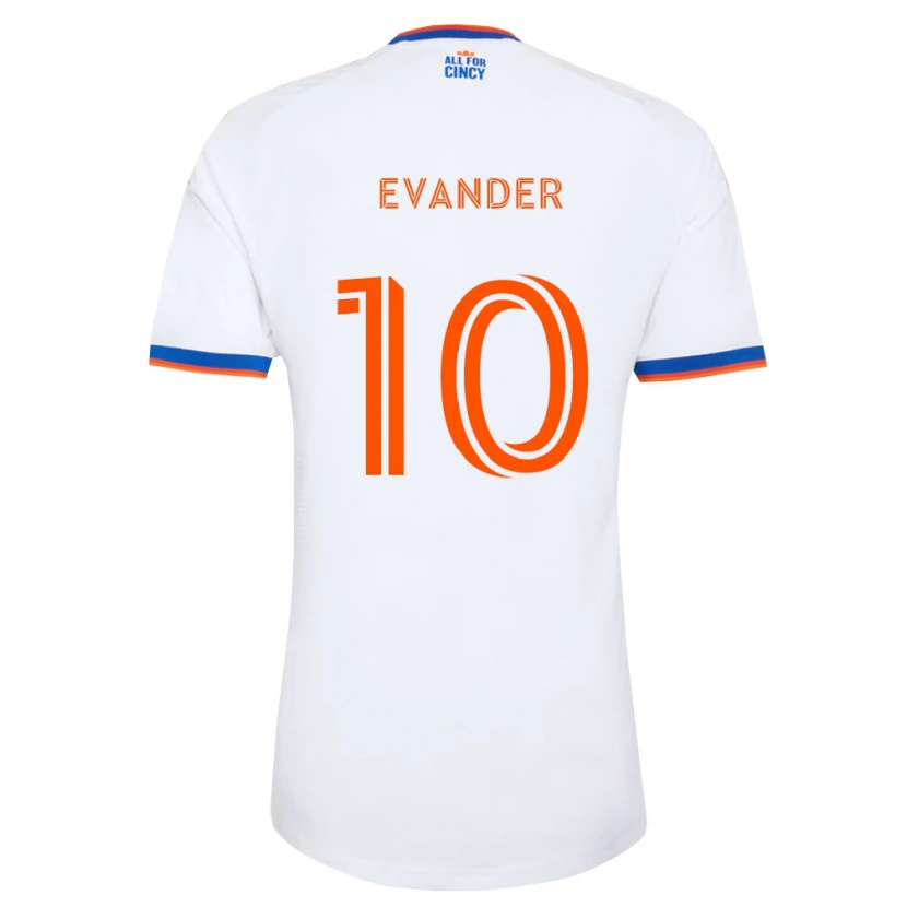 Danxen Kinder Evander Da Silva Ferreira #10 Weiß Marineblau Orange Auswärtstrikot Trikot 2026/27 T-Shirt Österreich