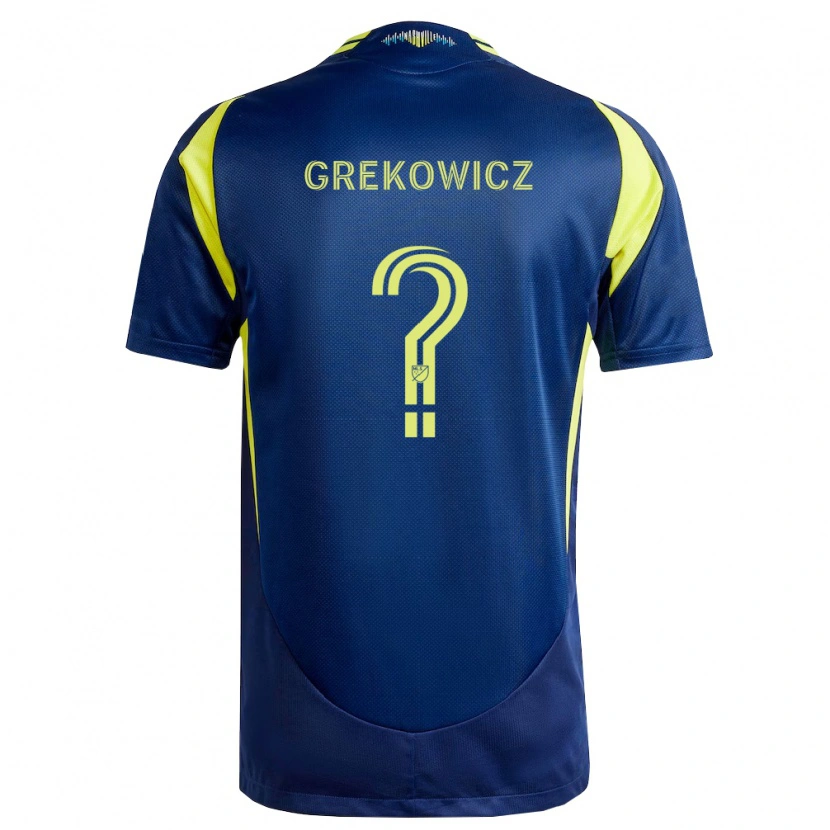 Danxen Kinder Jacob Grekowicz #0 Gelb Marineblau Auswärtstrikot Trikot 2026/27 T-Shirt Österreich