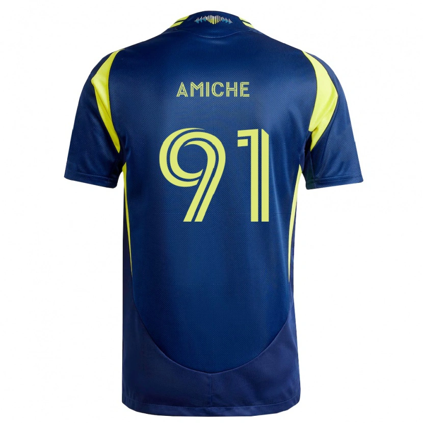 Danxen Kinder Kemy Amiche #91 Gelb Marineblau Auswärtstrikot Trikot 2026/27 T-Shirt Österreich