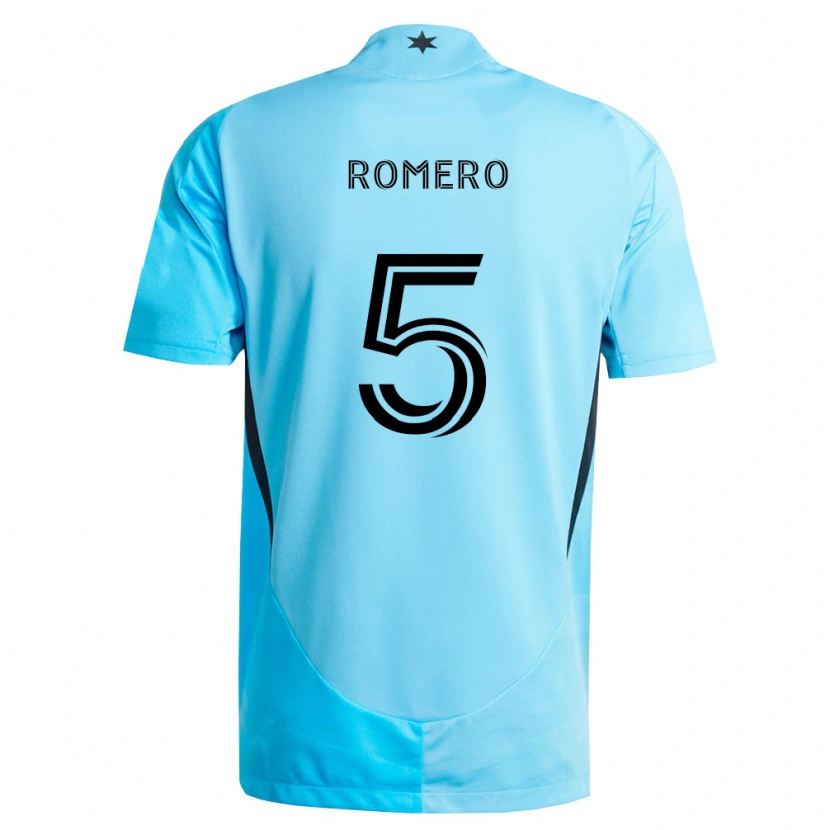 Danxen Kinder Nicolás Romero #5 Hellblau Schwarz Auswärtstrikot Trikot 2026/27 T-Shirt Österreich