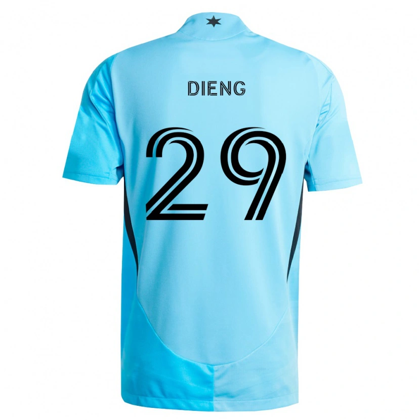 Danxen Kinder Mamadou Dieng #29 Hellblau Schwarz Auswärtstrikot Trikot 2026/27 T-Shirt Österreich