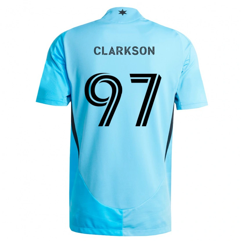 Danxen Kinder Jack Clarkson #97 Hellblau Schwarz Auswärtstrikot Trikot 2026/27 T-Shirt Österreich