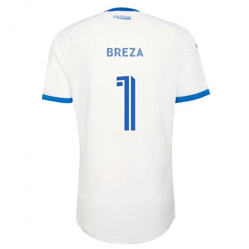 Danxen Kinder Sébastian Breza #1 Himmelblau Weiß Auswärtstrikot Trikot 2026/27 T-Shirt Österreich