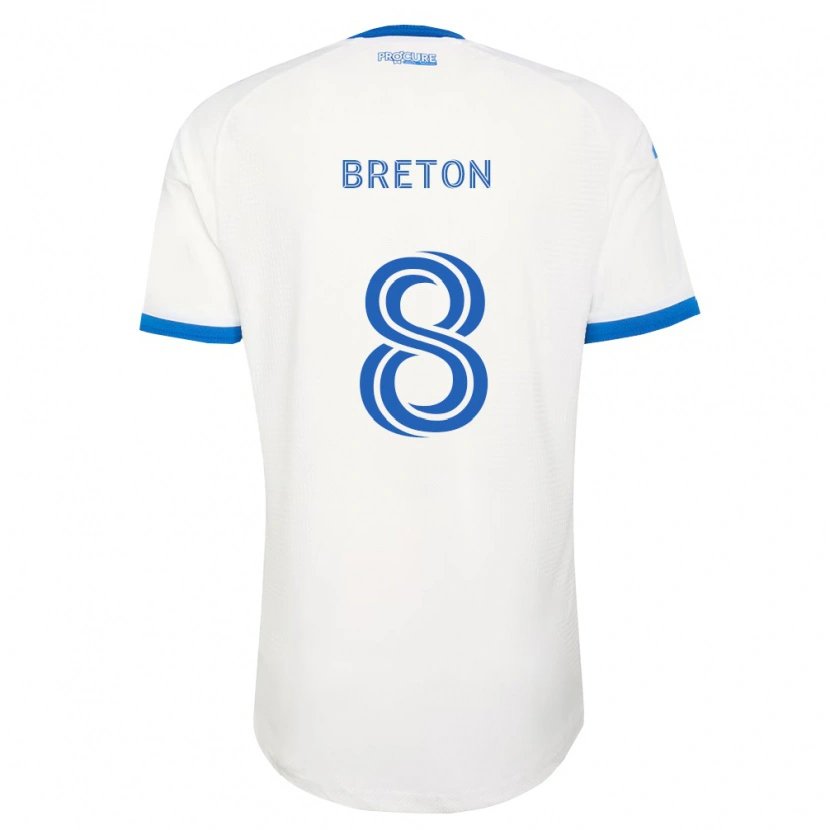 Danxen Kinder Eloi Breton #8 Himmelblau Weiß Auswärtstrikot Trikot 2026/27 T-Shirt Österreich