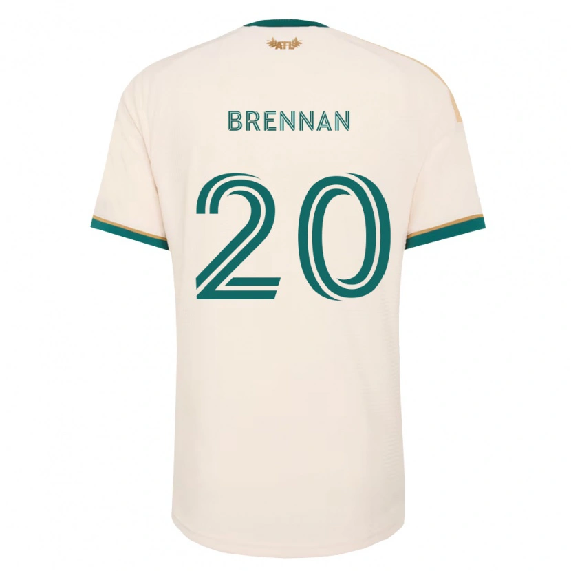 Danxen Kinder Luke Brennan #20 Champagner Grün Auswärtstrikot Trikot 2026/27 T-Shirt Österreich
