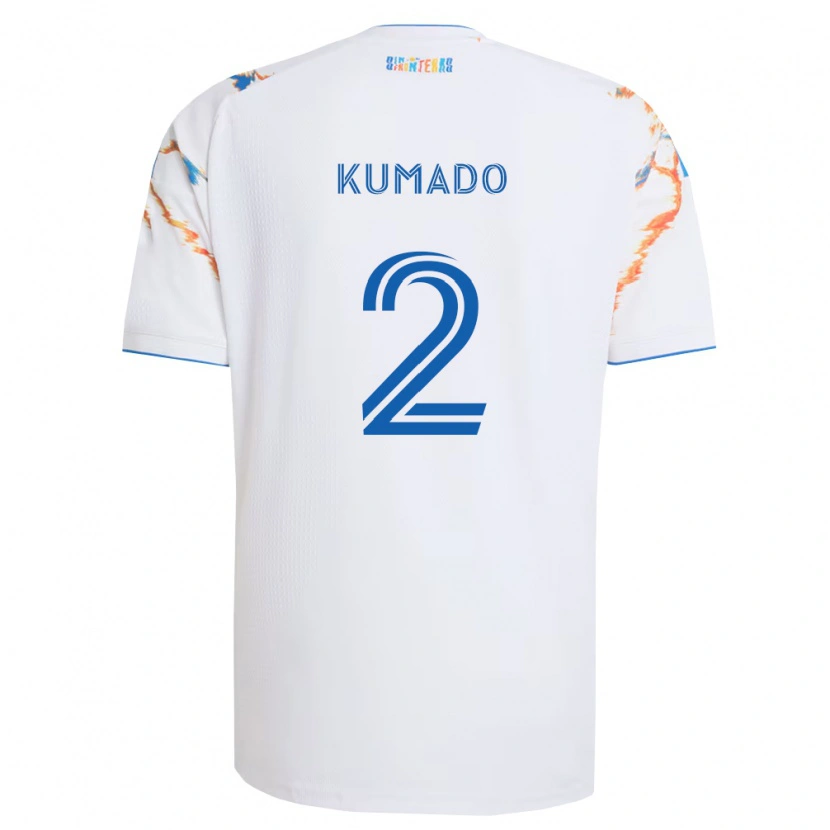 Danxen Kinder Willy Kumado #2 Weiß Orange Blau Auswärtstrikot Trikot 2026/27 T-Shirt Österreich