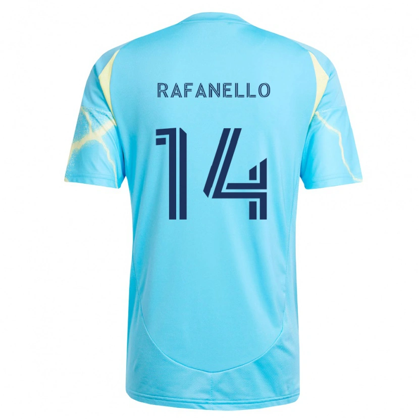Danxen Kinder Jeremy Rafanello #14 Hellblau Schwarz Hellgelb Auswärtstrikot Trikot 2026/27 T-Shirt Österreich