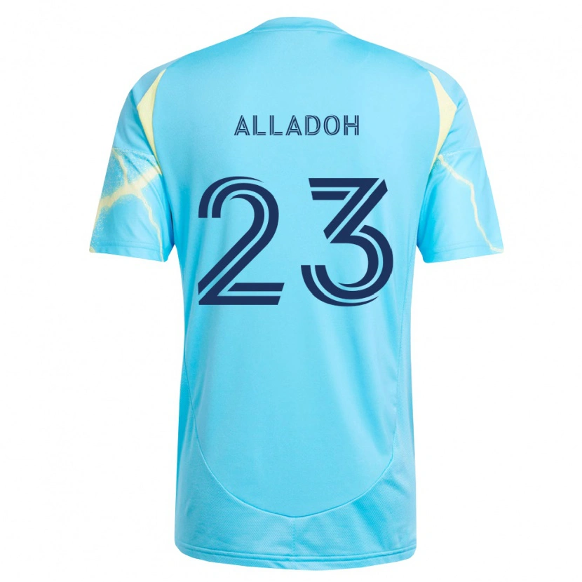 Danxen Kinder Ezekiel Alladoh #23 Hellblau Schwarz Hellgelb Auswärtstrikot Trikot 2026/27 T-Shirt Österreich
