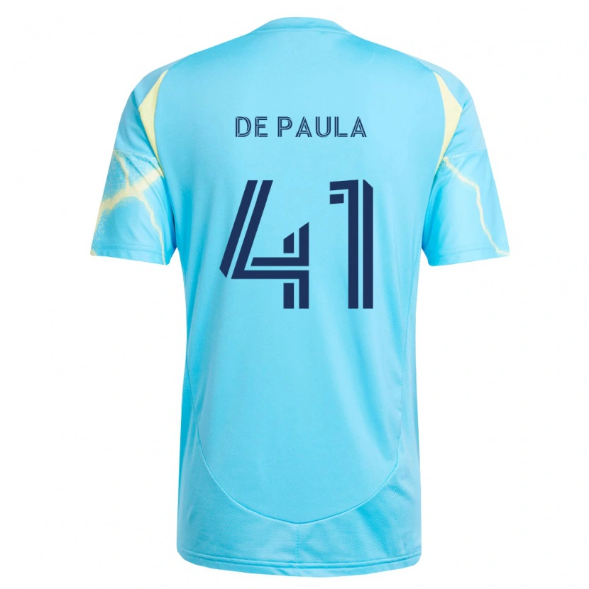Danxen Kinder Matheus De Paula #41 Hellblau Schwarz Hellgelb Auswärtstrikot Trikot 2026/27 T-Shirt Österreich
