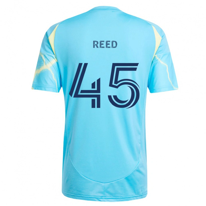 Danxen Kinder Theo Reed #45 Hellblau Schwarz Hellgelb Auswärtstrikot Trikot 2026/27 T-Shirt Österreich