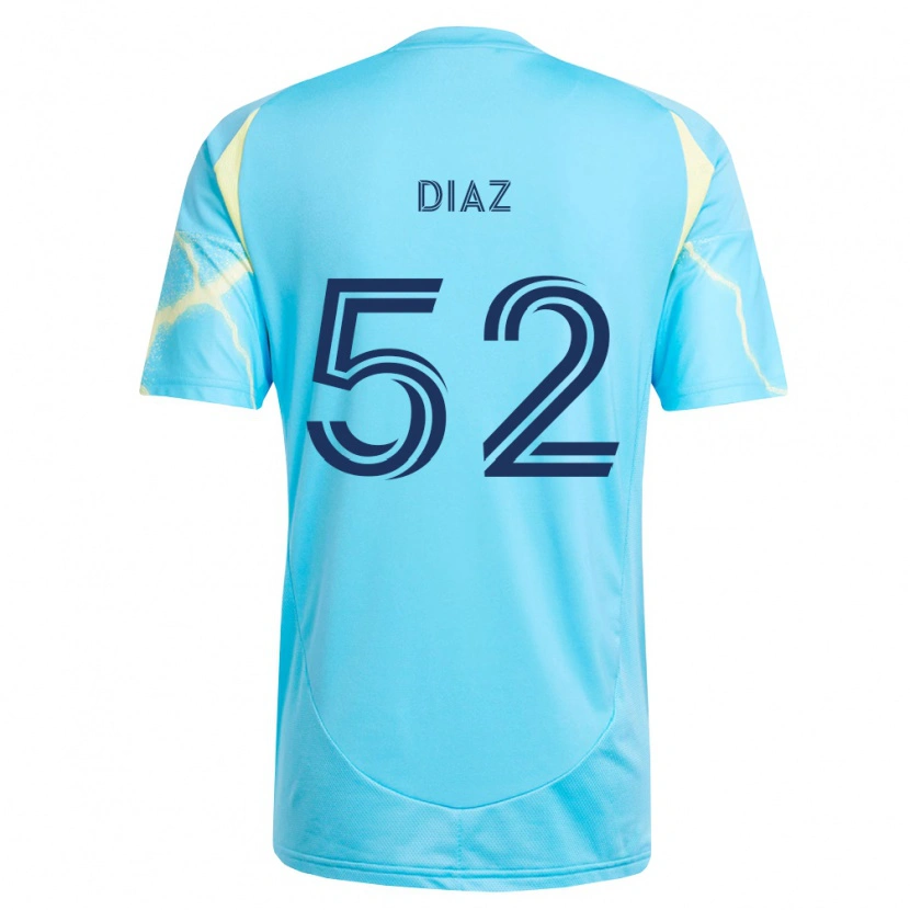 Danxen Kinder Samuel Diaz #52 Hellblau Schwarz Hellgelb Auswärtstrikot Trikot 2026/27 T-Shirt Österreich