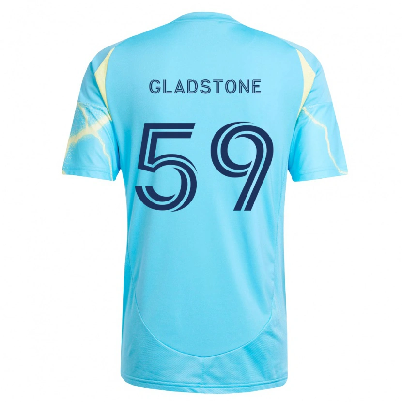 Danxen Kinder Tyler Gladstone #59 Hellblau Schwarz Hellgelb Auswärtstrikot Trikot 2026/27 T-Shirt Österreich