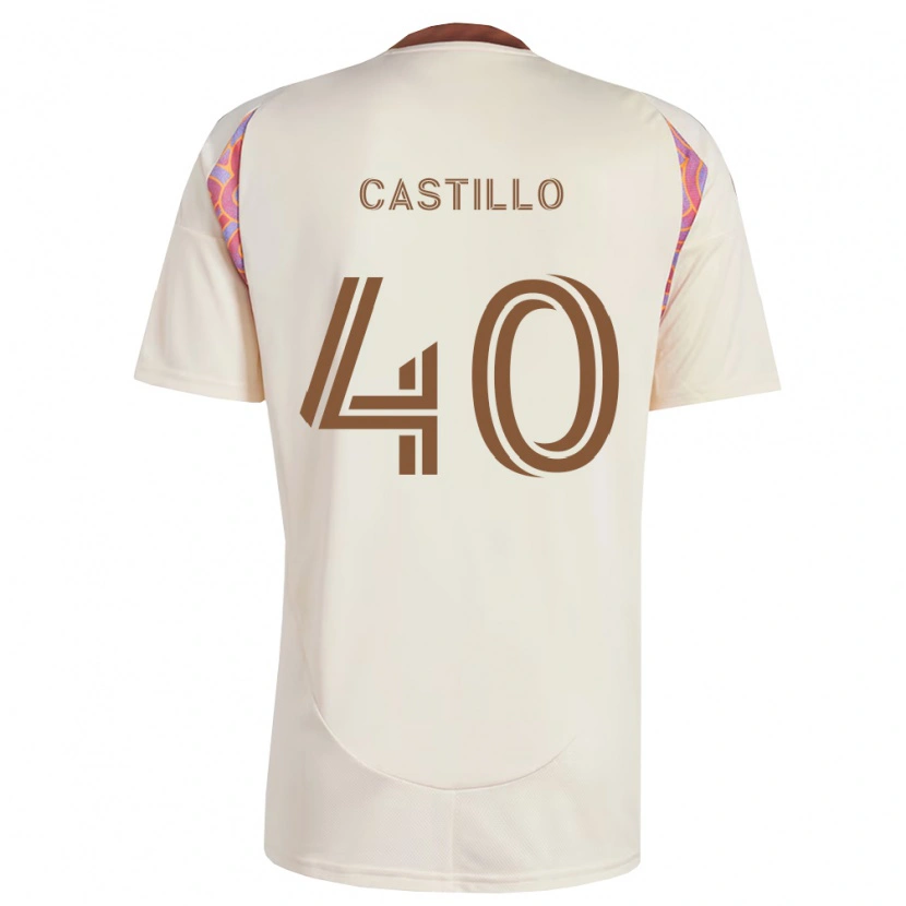 Danxen Kinder Kamil Castillo #40 Off-Weiß Pink Auswärtstrikot Trikot 2026/27 T-Shirt Österreich