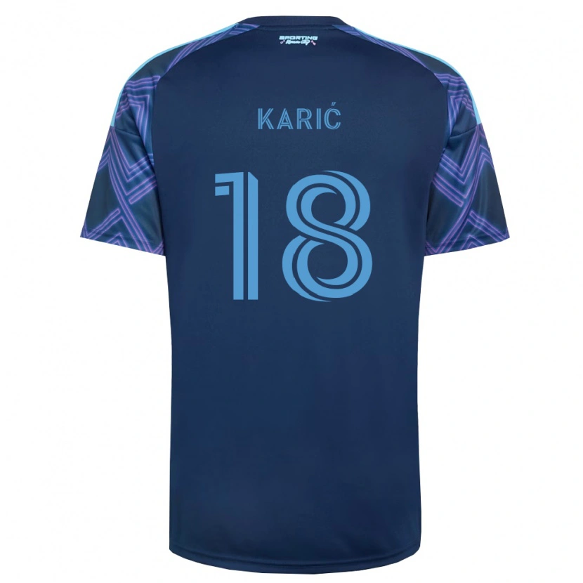 Danxen Kinder Emir Karić #18 Königsblau Violett Auswärtstrikot Trikot 2026/27 T-Shirt Österreich
