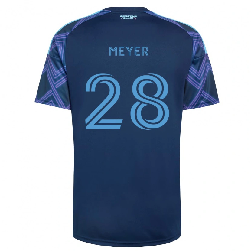 Danxen Kinder Wyatt Meyer #28 Königsblau Violett Auswärtstrikot Trikot 2026/27 T-Shirt Österreich