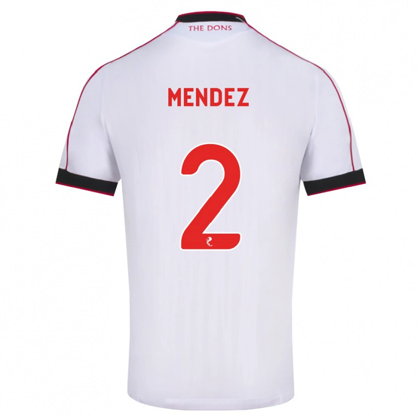 Danxen Kinder Alix Mendez #2 Schwarz Rot Weiß Auswärtstrikot Trikot 2026/27 T-Shirt Österreich