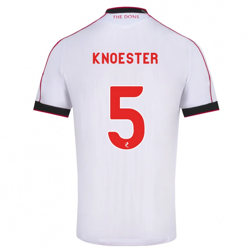 Danxen Kinder Mats Knoester #5 Schwarz Rot Weiß Auswärtstrikot Trikot 2026/27 T-Shirt Österreich