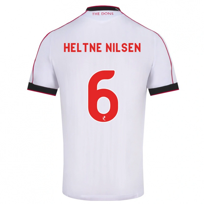 Danxen Kinder Sivert Heltne Nilsen #6 Schwarz Rot Weiß Auswärtstrikot Trikot 2026/27 T-Shirt Österreich