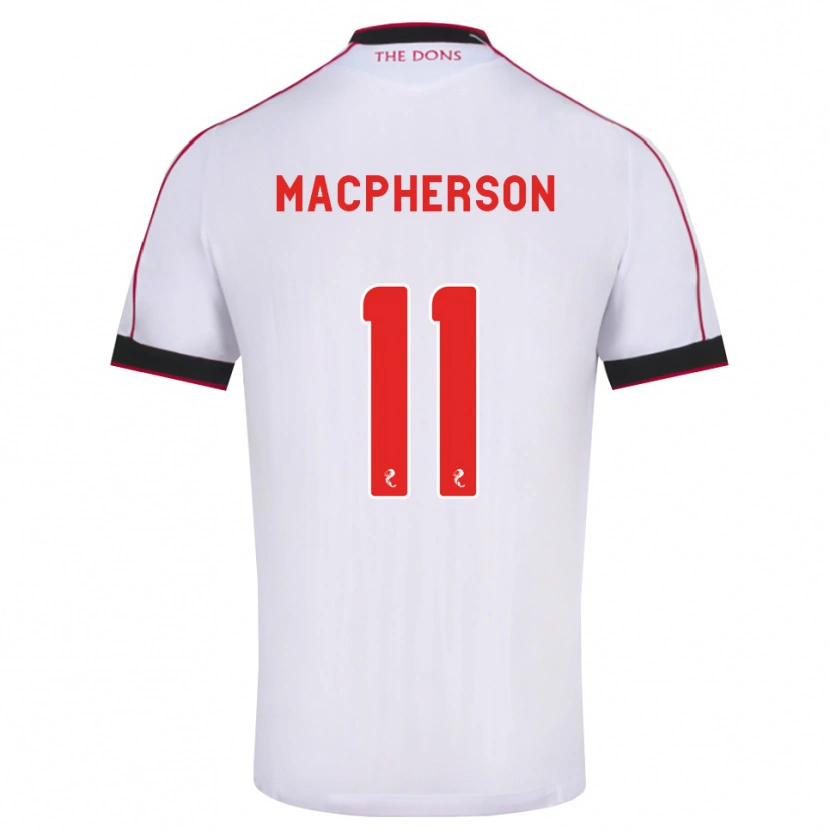Danxen Kinder Keira Macpherson #11 Schwarz Rot Weiß Auswärtstrikot Trikot 2026/27 T-Shirt Österreich