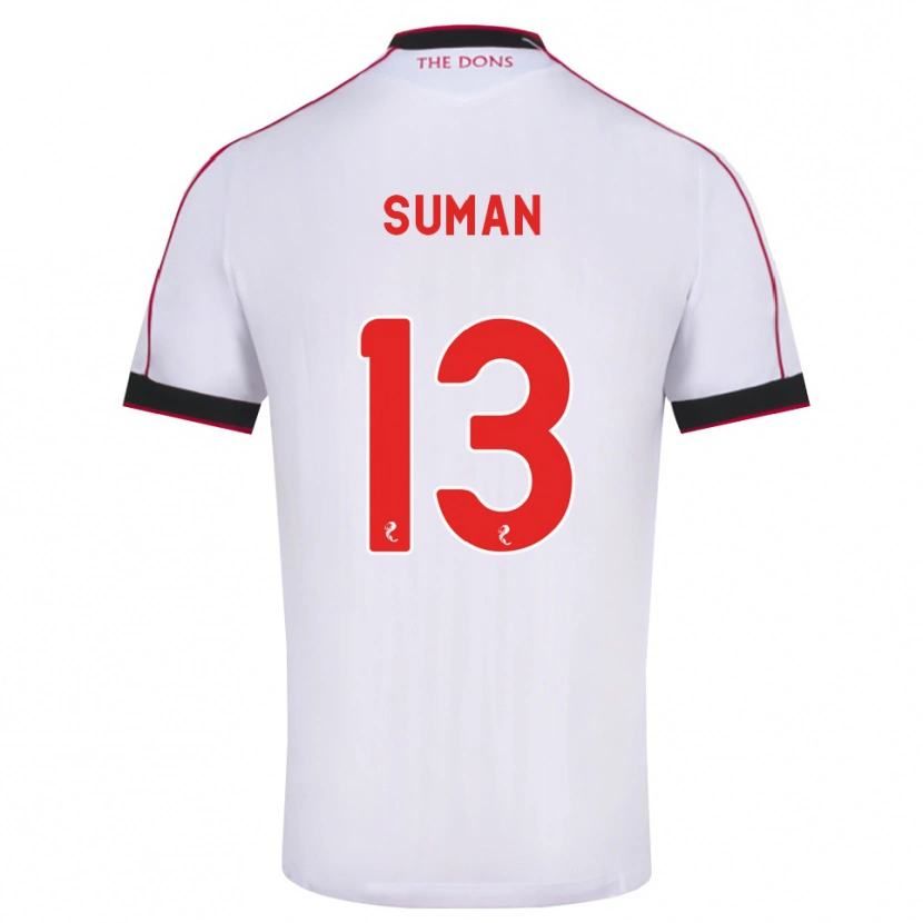 Danxen Kinder Nick Suman #13 Schwarz Rot Weiß Auswärtstrikot Trikot 2026/27 T-Shirt Österreich