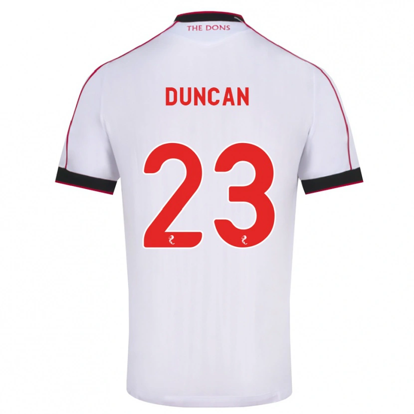 Danxen Kinder Ryan Duncan #23 Schwarz Rot Weiß Auswärtstrikot Trikot 2026/27 T-Shirt Österreich