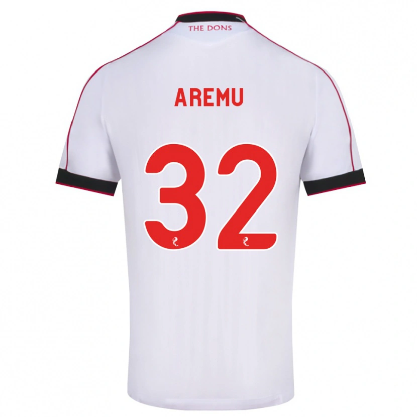Danxen Kinder Afeez Aremu #32 Schwarz Rot Weiß Auswärtstrikot Trikot 2026/27 T-Shirt Österreich