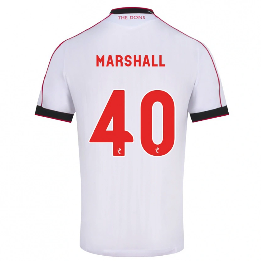 Danxen Kinder Findlay Marshall #40 Schwarz Rot Weiß Auswärtstrikot Trikot 2026/27 T-Shirt Österreich
