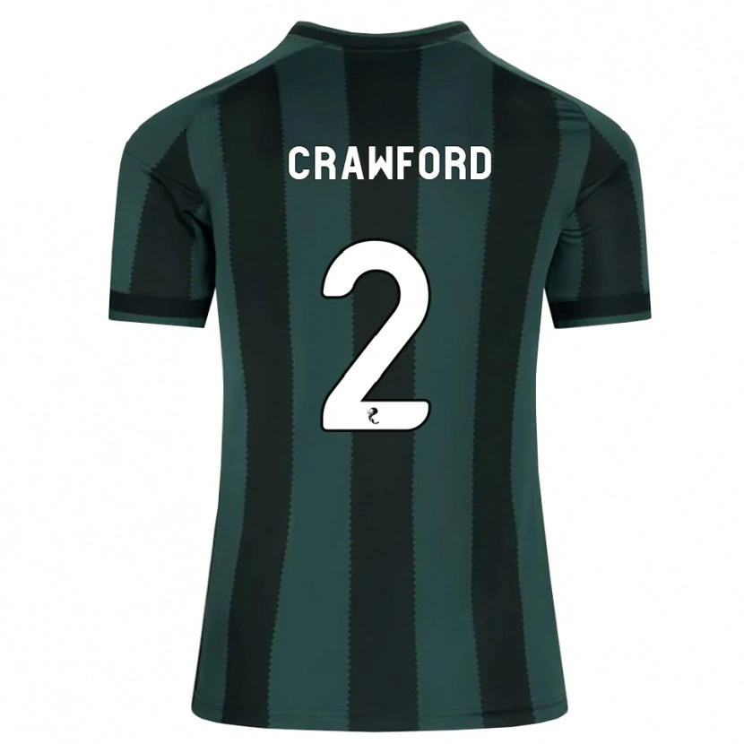 Danxen Kinder Cole Crawford #2 Dunkles Schiefergrau Schwarz Auswärtstrikot Trikot 2026/27 T-Shirt Österreich