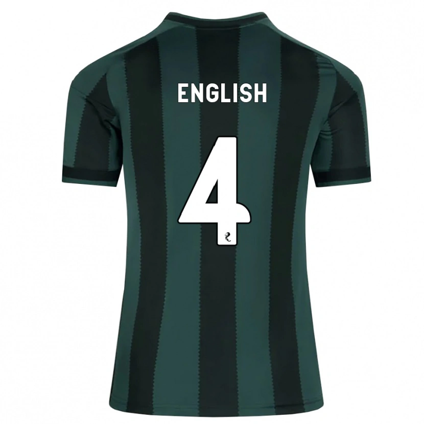 Danxen Kinder Isaac English #4 Dunkles Schiefergrau Schwarz Auswärtstrikot Trikot 2026/27 T-Shirt Österreich