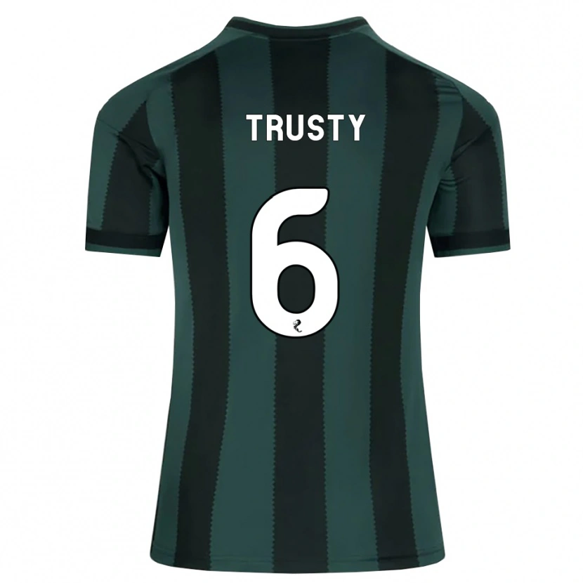 Danxen Kinder Auston Trusty #6 Dunkles Schiefergrau Schwarz Auswärtstrikot Trikot 2026/27 T-Shirt Österreich