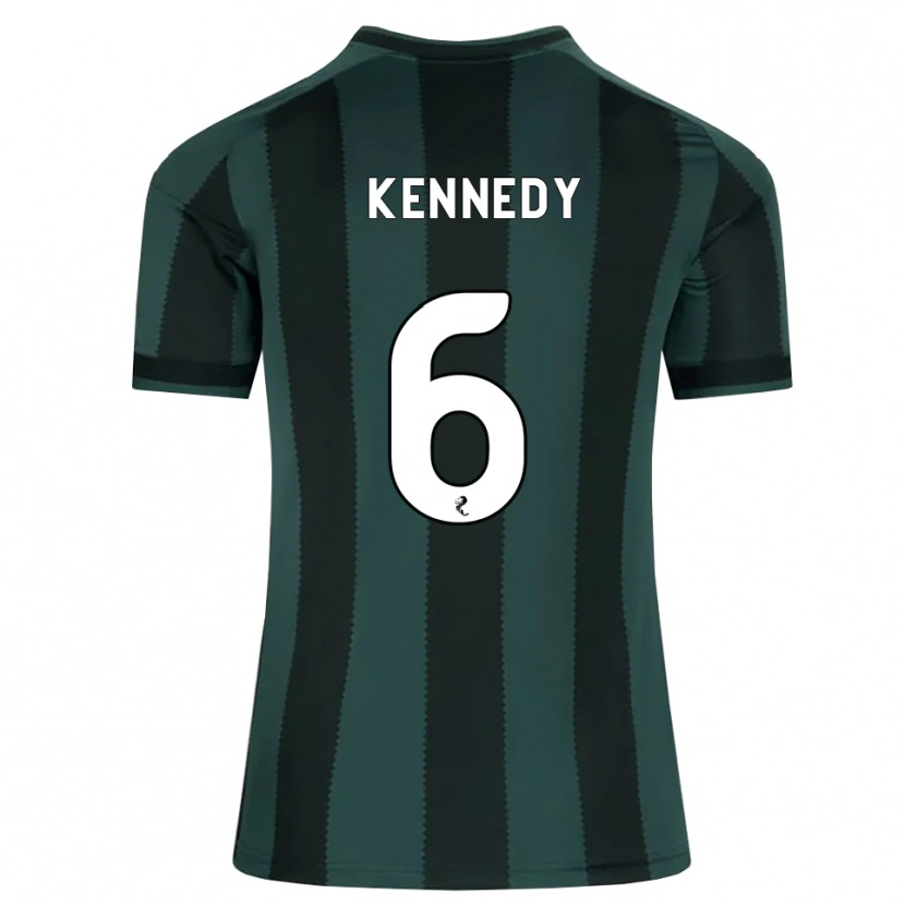 Danxen Kinder Liam Kennedy #6 Dunkles Schiefergrau Schwarz Auswärtstrikot Trikot 2026/27 T-Shirt Österreich