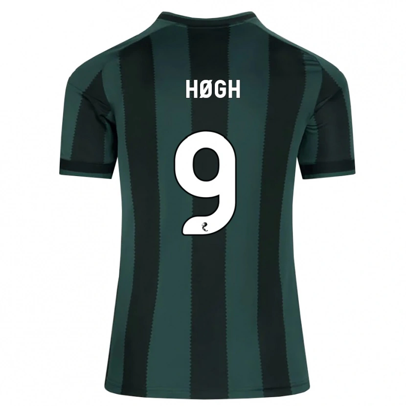 Danxen Kinder Kasper Høgh #9 Dunkles Schiefergrau Schwarz Auswärtstrikot Trikot 2026/27 T-Shirt Österreich