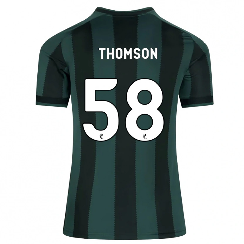 Danxen Kinder Corey Thomson #58 Dunkles Schiefergrau Schwarz Auswärtstrikot Trikot 2026/27 T-Shirt Österreich